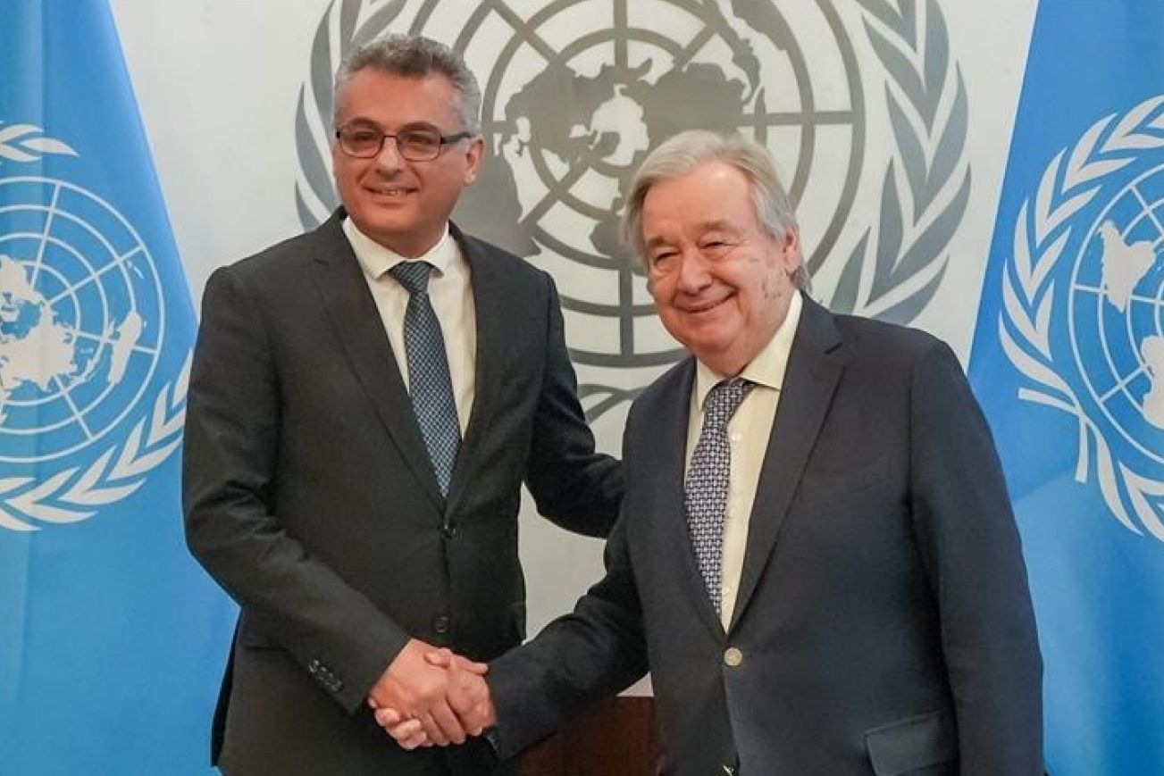 Эрхюрман встретился с генсеком ООН в Нью-Йорке и представил четырёхпунктную методологию разрешения кипрской проблемы