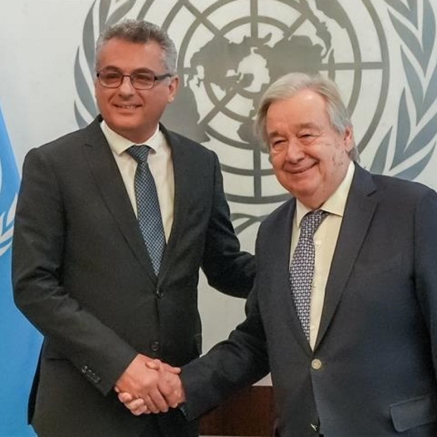 Эрхюрман встретился с генсеком ООН в Нью-Йорке и представил четырёхпунктную методологию разрешения кипрской проблемы