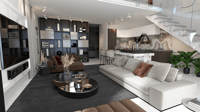 3-комнатные апартаменты 150 м² с большой террасой 45 м² в 5 минутах от пляжа - фото № 16