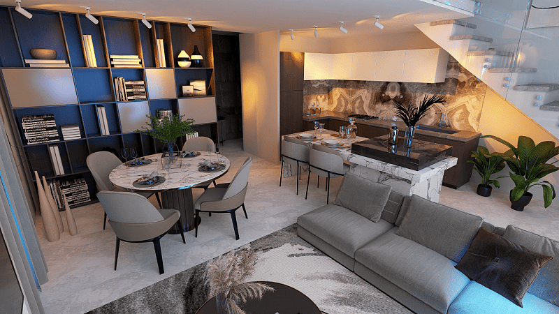 3-комнатные апартаменты 150 м² с большой террасой 45 м² в 5 минутах от пляжа - фото № 24