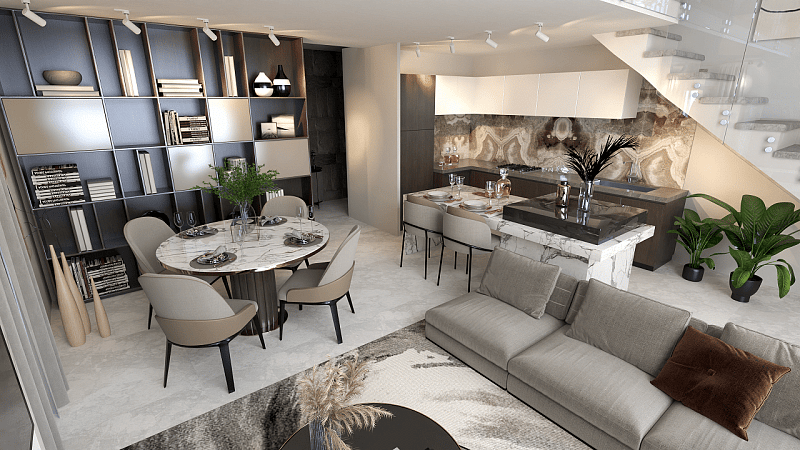 3-комнатные апартаменты 150 м² с большой террасой 45 м² в 5 минутах от пляжа - фото № 25
