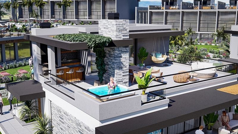 2-комнатные апартаменты 69 м² + 12 м² участка земли в 10 минутах от пляжа - фото № 11