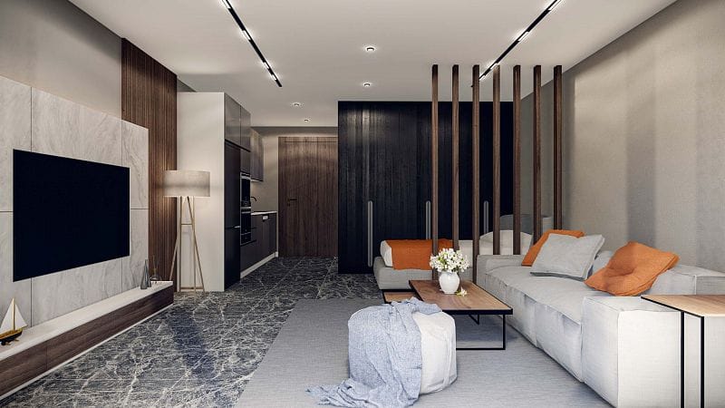 Студия 40м2 с садом 14м2 и террасой 14м2 - фото № 16