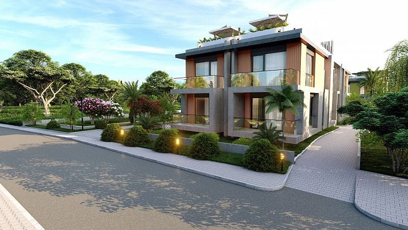 2-комнатные апартаменты 49 м² с террасой на крыше в уютном комплексе в Алсанджаке - фото № 1