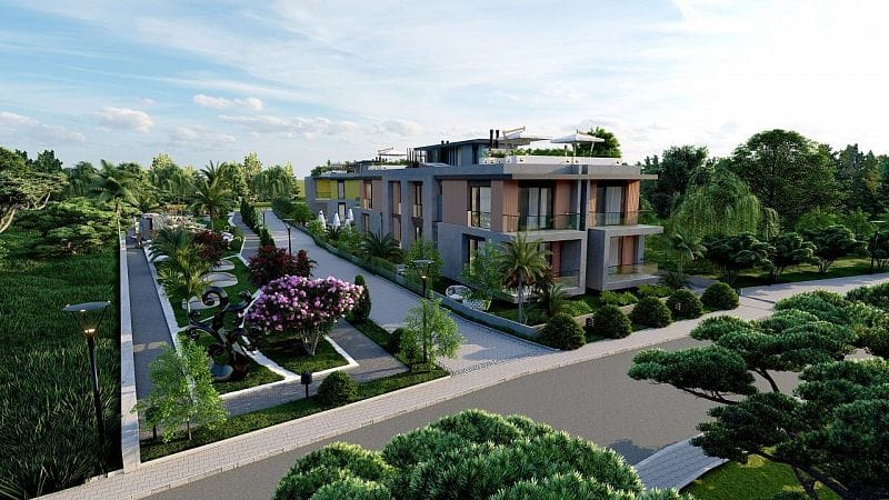2-комнатные апартаменты 49 м² с террасой на крыше в уютном комплексе в Алсанджаке - фото № 2
