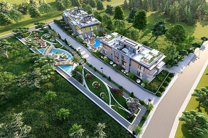 2-комнатные апартаменты 49 м² с террасой на крыше в уютном комплексе в Алсанджаке - фото № 6