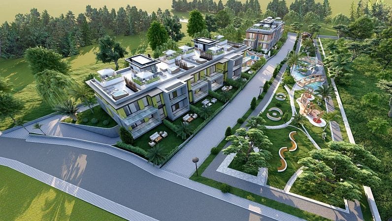 2-комнатные апартаменты 49 м² с террасой на крыше в уютном комплексе в Алсанджаке - фото № 15