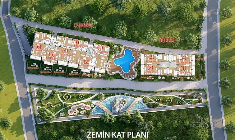 2-комнатные апартаменты 49 м² с террасой на крыше в уютном комплексе в Алсанджаке - фото № 18