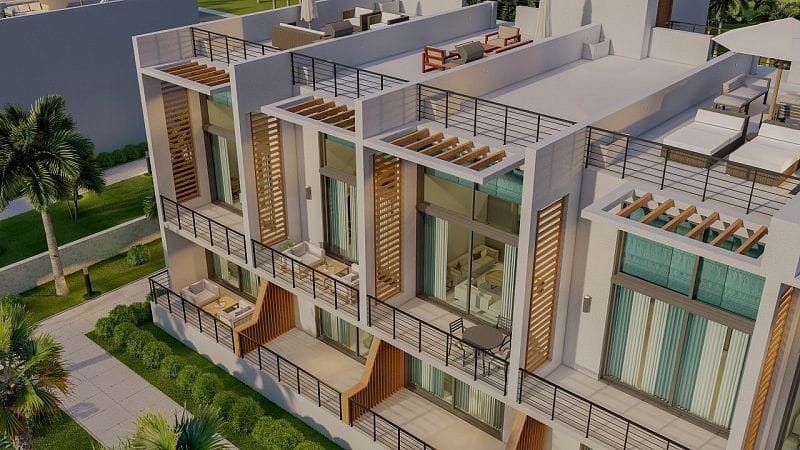 Двухкомнатная квартира 60 м2 в красивом комплексе в 500 метрах от моря - фото № 26