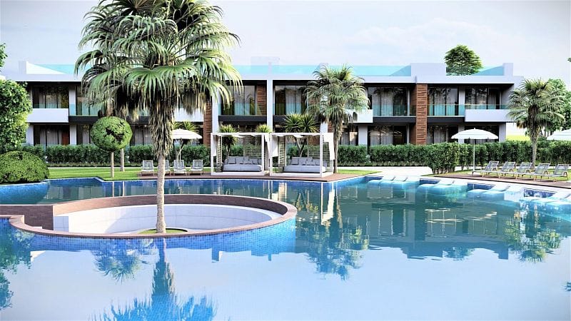 Студия 40 м2 с террасой и садом в красивом и современном комплексе рядом с морем - фото № 1