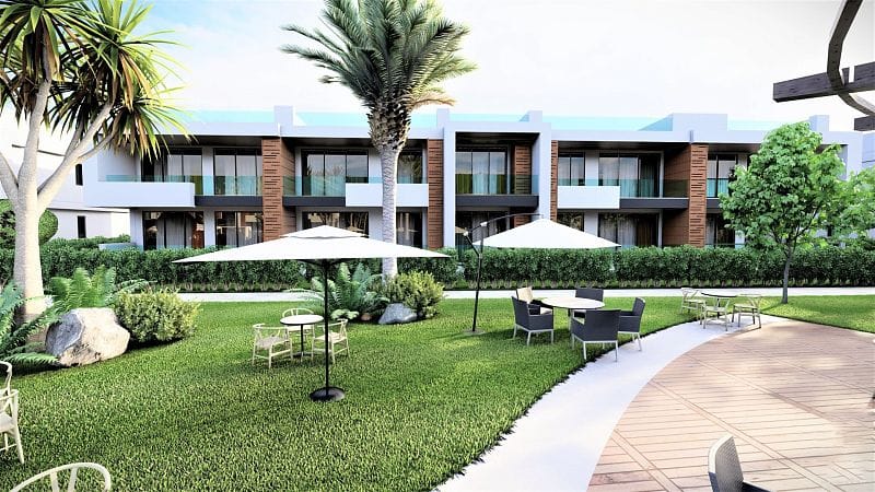 Студия 40 м2 с террасой и садом в красивом и современном комплексе рядом с морем - фото № 3