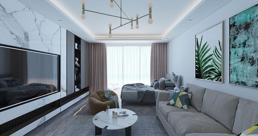 Студия 40 м2 с террасой и садом в красивом и современном комплексе рядом с морем - фото № 8