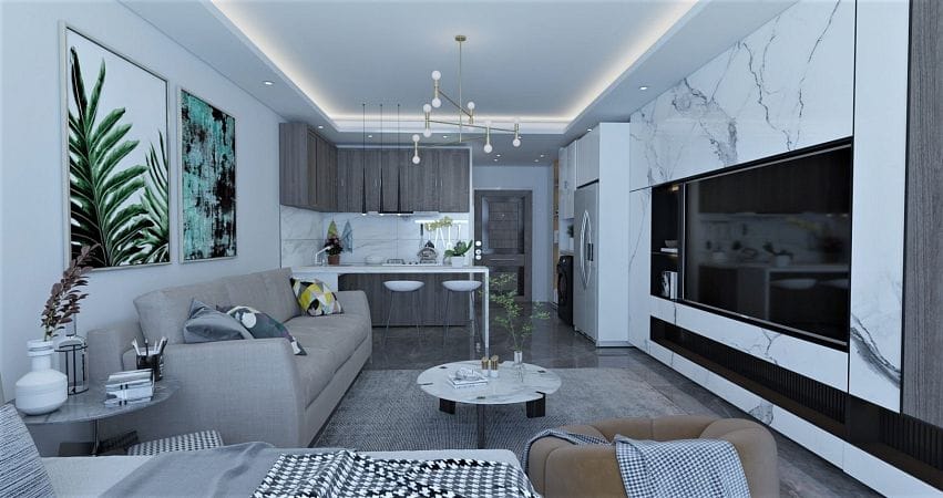 Студия 40 м2 с террасой и садом в красивом и современном комплексе рядом с морем - фото № 9