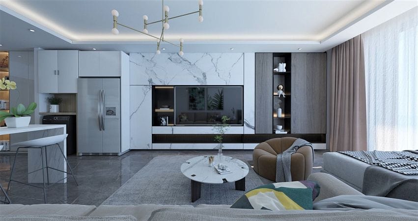 Студия 40 м2 с террасой и садом в красивом и современном комплексе рядом с морем - фото № 12