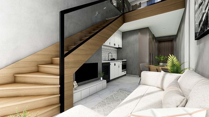 2-комнатные апартаменты loft 78 м2 с видом на море - фото № 48