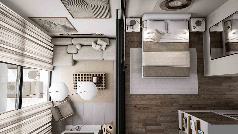2-комнатные апартаменты loft 80м2 с террасой 12м2 - фото № 39