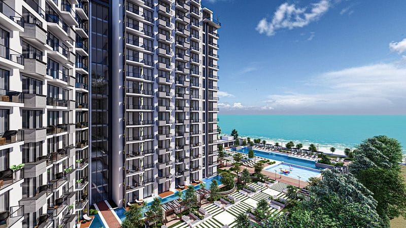 Студия 50 м² с видом на море в масштабном курортном комплексе в Газиверене - фото № 1