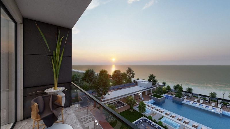 Студия 50 м² с видом на море в масштабном курортном комплексе в Газиверене - фото № 4