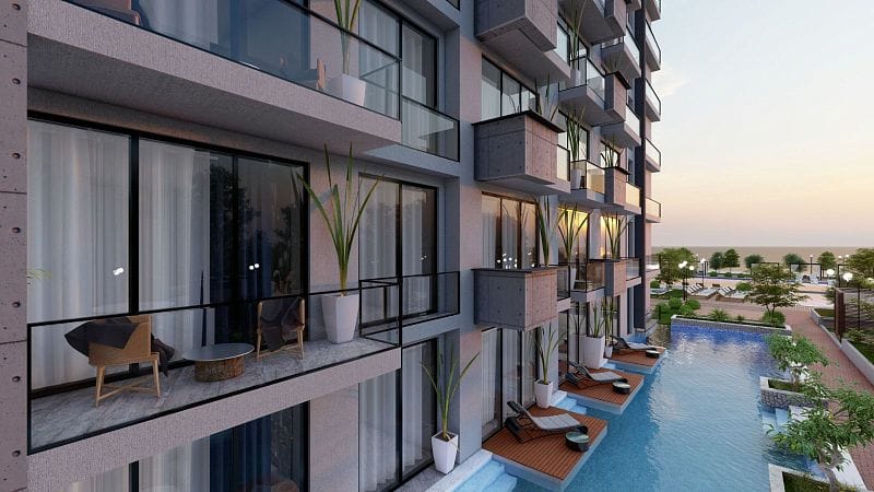 Студия 50 м² с видом на море в масштабном курортном комплексе в Газиверене - фото № 11