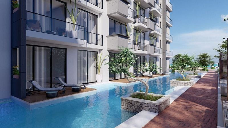 Студия 50 м² с видом на море в масштабном курортном комплексе в Газиверене - фото № 12