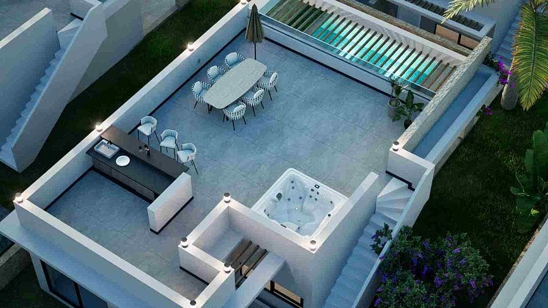 4-комнатная вилла 480 м² с бассейном 12 м² и террасой на крыше  - фото № 18