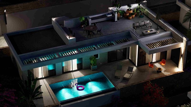 4-комнатная вилла 480 м² с бассейном 12 м² и террасой на крыше  - фото № 45
