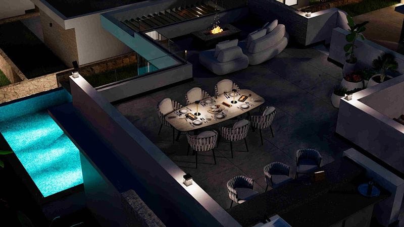4-комнатная вилла 480 м² с бассейном 12 м² и террасой на крыше  - фото № 49