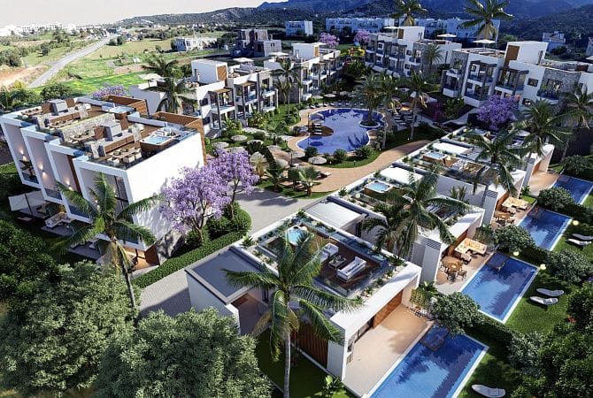 4-комнатные апартаменты 117 м² с террасой 11 м² с мебелью и техникой в Эсентепе - фото № 1
