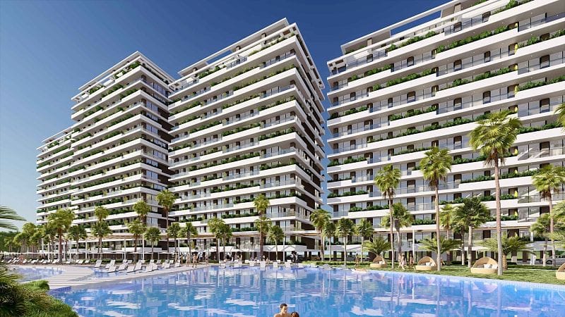 Студия 35 м² с балконом 10 м² в элитном комплексе в 600 метрах от пляжа - фото № 1