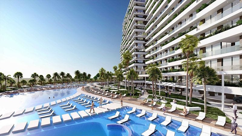 Студия 35 м² с балконом 10 м² в элитном комплексе в 600 метрах от пляжа - фото № 2
