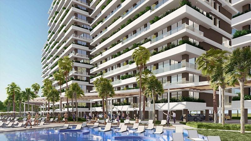 Студия 35 м² с балконом 10 м² в элитном комплексе в 600 метрах от пляжа - фото № 3