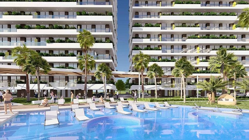 Студия 35 м² с балконом 10 м² в элитном комплексе в 600 метрах от пляжа - фото № 4