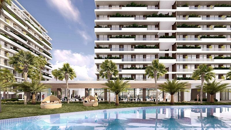 Студия 35 м² с балконом 10 м² в элитном комплексе в 600 метрах от пляжа - фото № 9