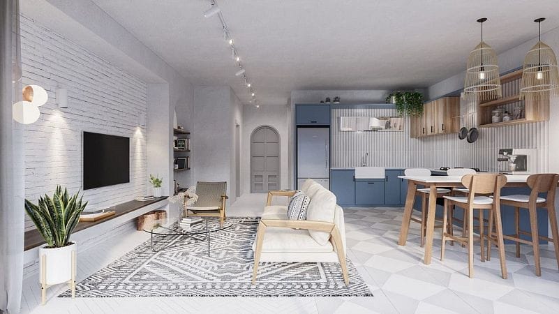 3-комнатный пентхаус 71 м² с террасой на крыше 50 м² в Лапте - фото № 2