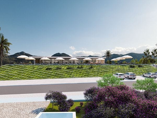 Студия 46 м² с балконом 6 м² в комплексе у моря - фото № 8