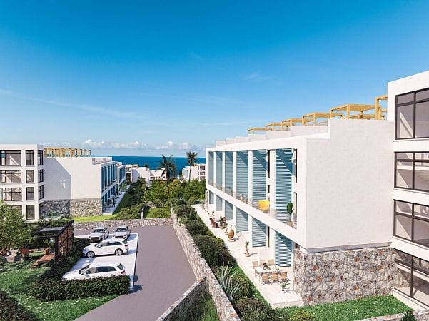 Студия 46 м² с балконом 6 м² в комплексе у моря - фото № 18