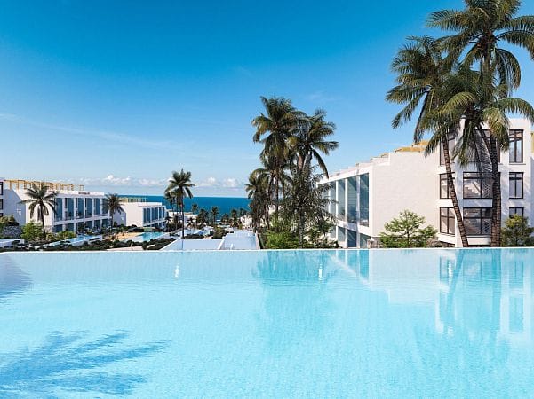 Студия 46 м² с балконом 6 м² в комплексе у моря - фото № 32