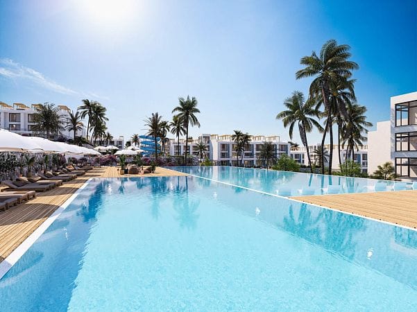 Студия 46 м² с балконом 6 м² в комплексе у моря - фото № 34