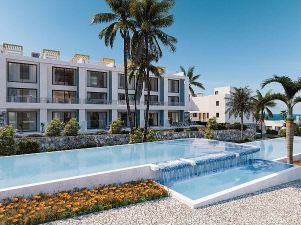 Студия 46 м² с балконом 6 м² в комплексе у моря - фото № 40