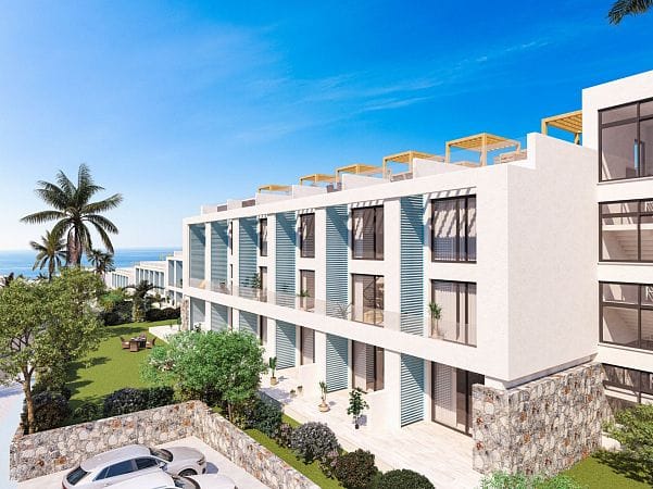 Студия 46 м² с балконом 6 м² в комплексе у моря - фото № 42