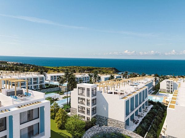 Студия 46 м² с балконом 6 м² в комплексе у моря - фото № 48