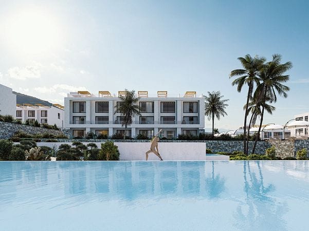 Студия 46 м² с балконом 6 м² в комплексе у моря - фото № 54