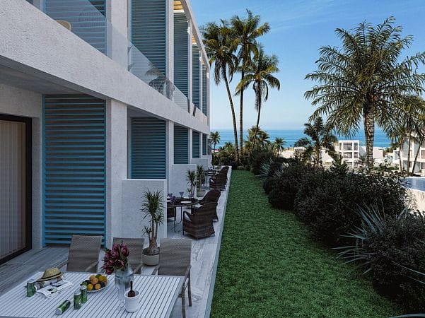 Студия 46 м² с балконом 6 м² в комплексе у моря - фото № 55