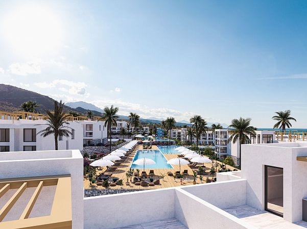 Студия 46 м² с балконом 6 м² в комплексе у моря - фото № 58