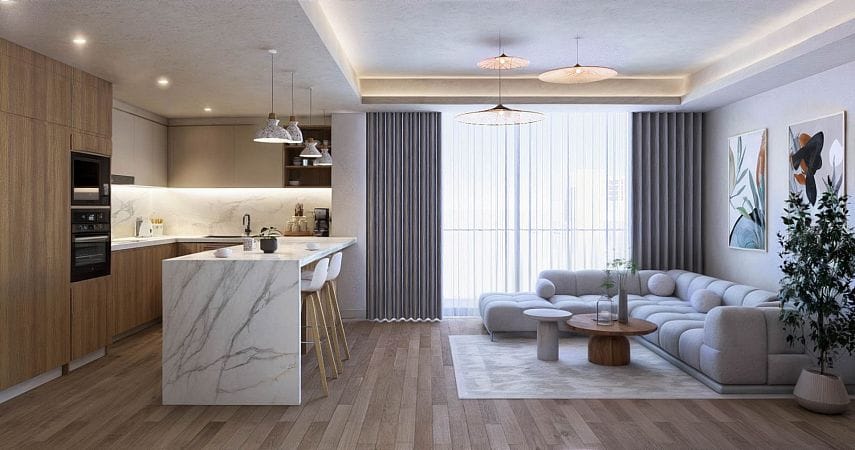 3-комнатный пентхаус 75 м² с балконом 8,7 м² террасой на крыше 41,3 м² в бутик-комплексе  - фото № 7