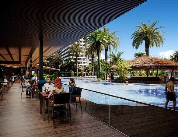 Студия 46 м² с террасой в элитном комплексе в 700 метрах от пляжа - фото № 3