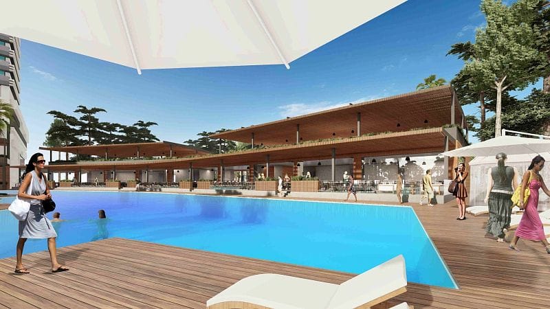 Студия 46 м² с террасой в элитном комплексе в 700 метрах от пляжа - фото № 19