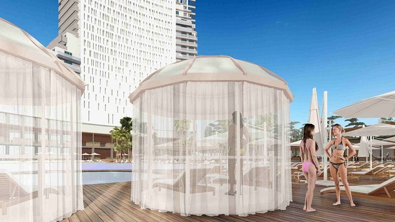 Студия 46 м² с террасой в элитном комплексе в 700 метрах от пляжа - фото № 32