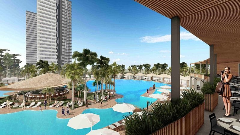 Студия 46 м² с террасой в элитном комплексе в 700 метрах от пляжа - фото № 34