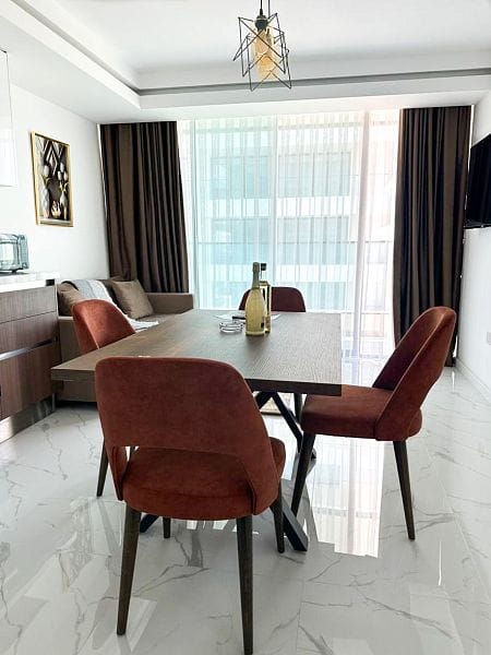 2-комнатные апартаменты 46 м² с дизайн пакетом в элитном комплексе в 750 метрах от пляжа - фото № 7